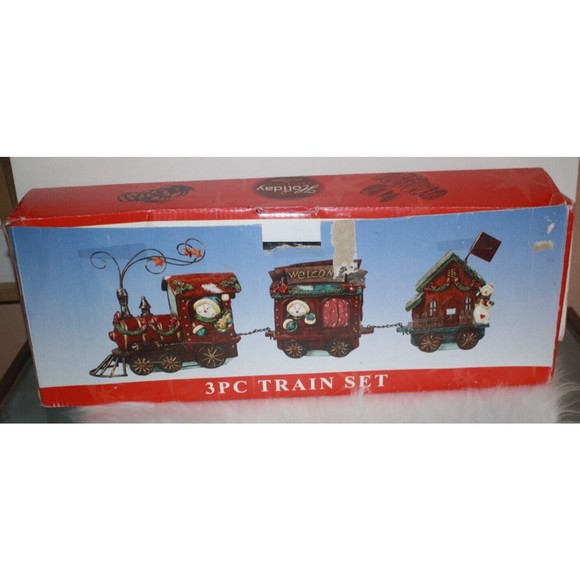 2003 3 Pc. Train Set  #7751 Holiday Collection by Lincolnshire Christmas Decor - Picture 5 of 5